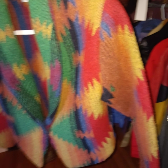 Designs By Julie Colorful Geometric Women's Jacket - Picture 6 of 6